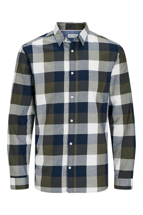 Springfield Slim fit checked shirt brown