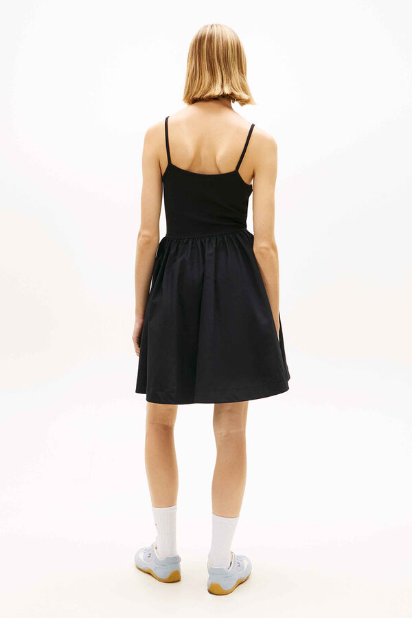 Tommy Jeans Vestido mini de tirantes negro