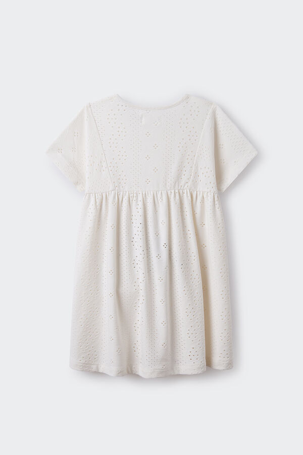 Springfield Girls' Swiss embroidery dress white