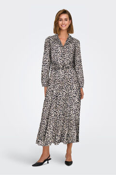 Only Vestido largo camisero de gasa