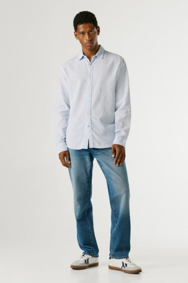 Pepe Jeans Camisa manga larga logo azul