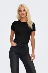 Only Camiseta crop de canalé