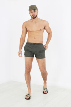 Springfield Swim shorts with elasticated waist and tie gris foncé