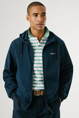 Pepe Jeans Cortavientos con logo en el pecho. azul