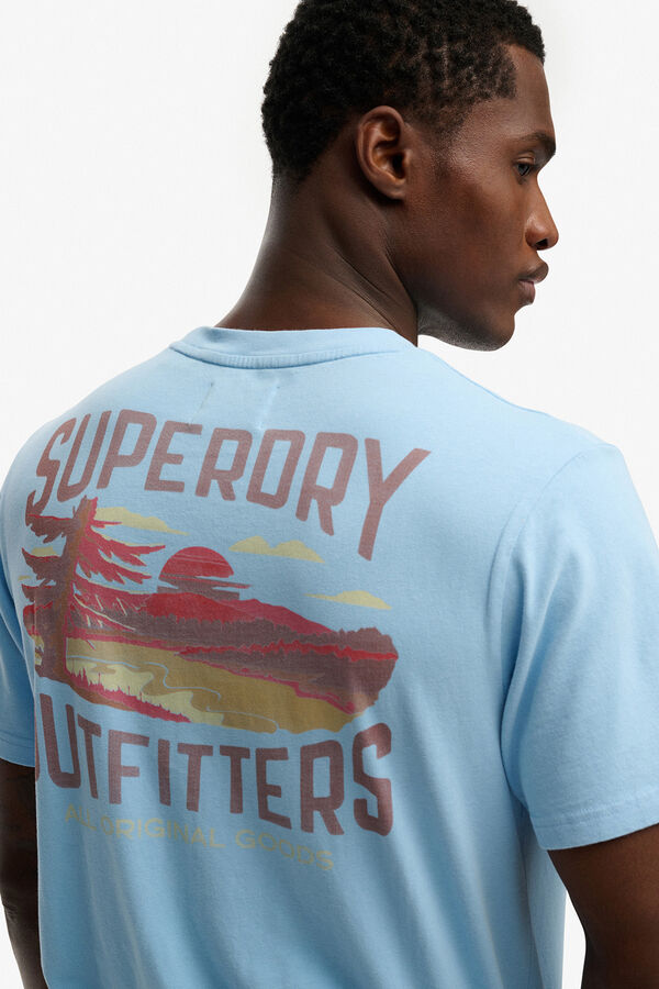 Superdry Short sleeve mountain graphic T-shirt blue