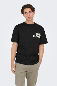 Springfield Regular fit Pink Floyd T-shirt black