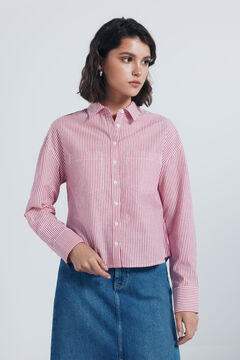 Springfield Camisa cropped rayas rojo