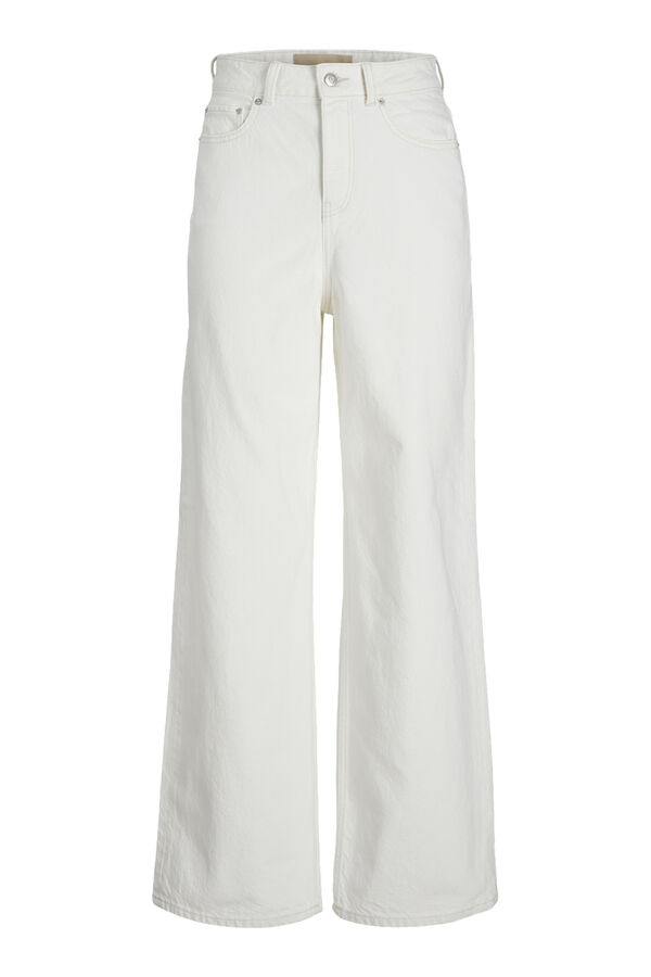 Springfield White wide leg jeans white