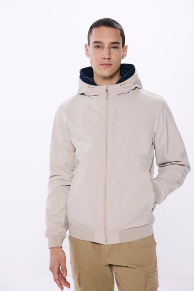 Springfield hood softshell jacket brown