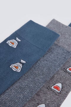 Springfield 3-pack long shark and fish socks