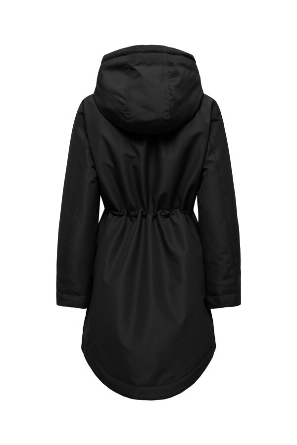JDY Parka mit Kapuze Schwarz