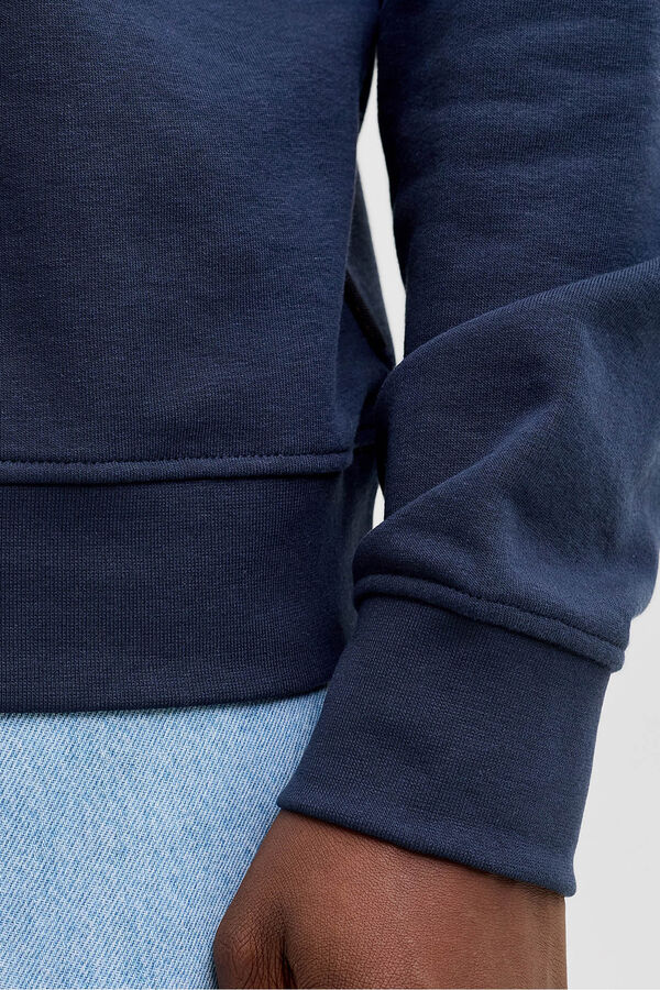 Jack & Jones PLUS Cotton short sleeve sweatshirt blue