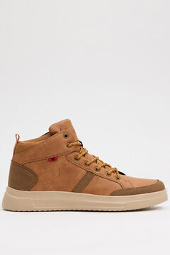 Springfield Casual combined sneaker boots with tape tan