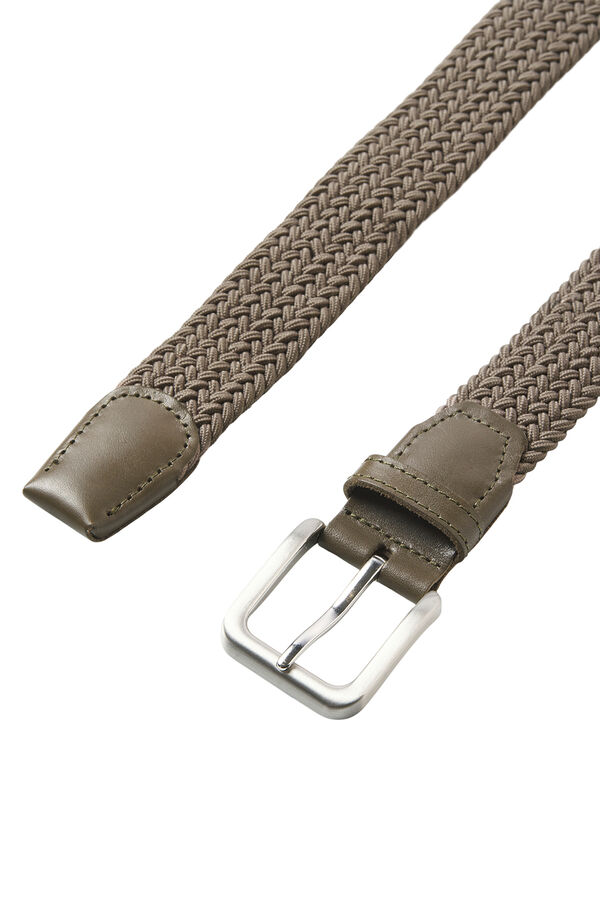 Jack & Jones braided belt buckle pin nude