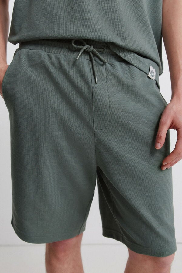 Springfield Waffle Bermuda shorts green
