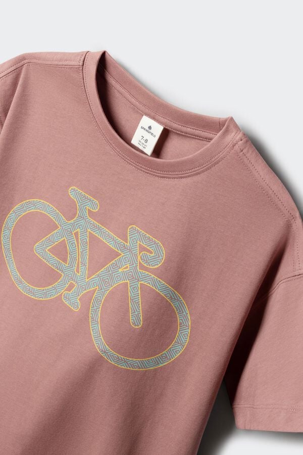 Springfield Kids Majica kratkih rukava za dečake sa biciklom Narandžasta