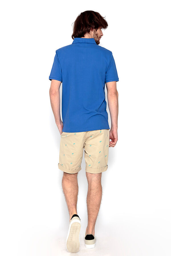 Springfield Kurzärmeliges Piqué-Poloshirt azulado