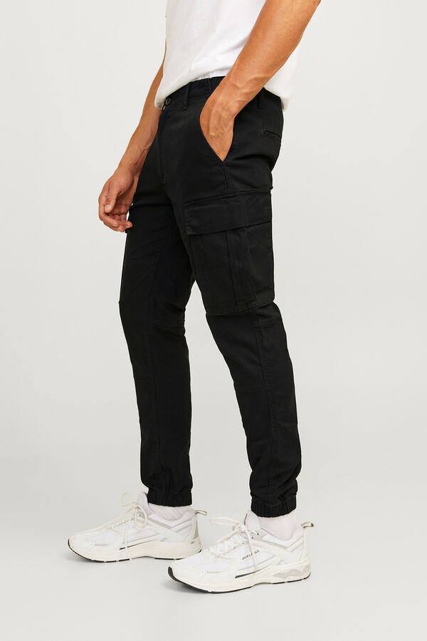 JJ REBEL Slim fit cargo trousers black