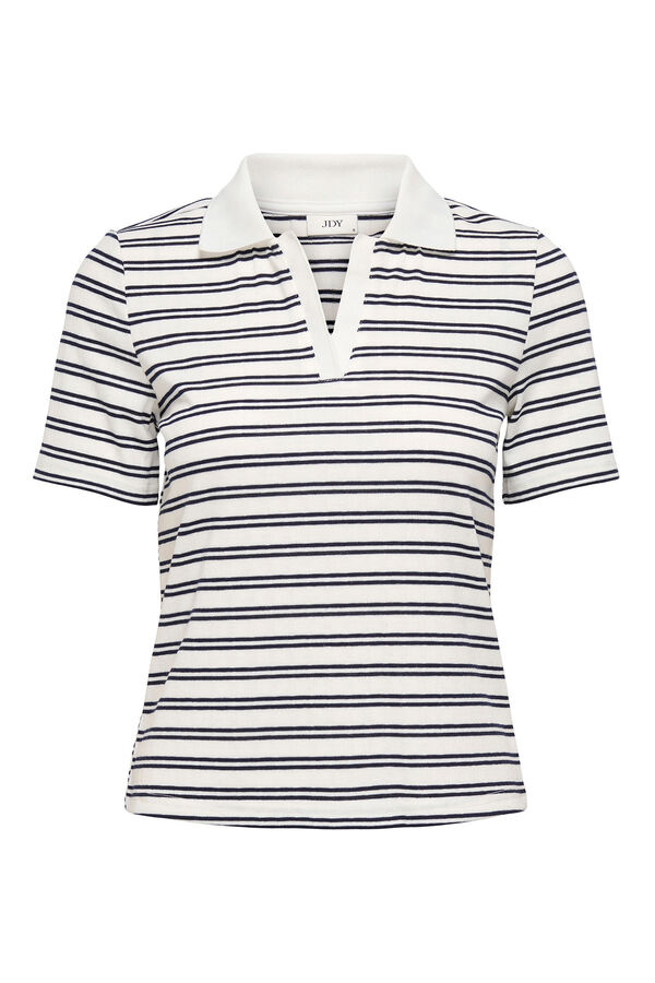 JDY Short sleeve polo shirt white