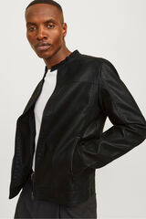 Jack & Jones Synthetic biker jacket black
