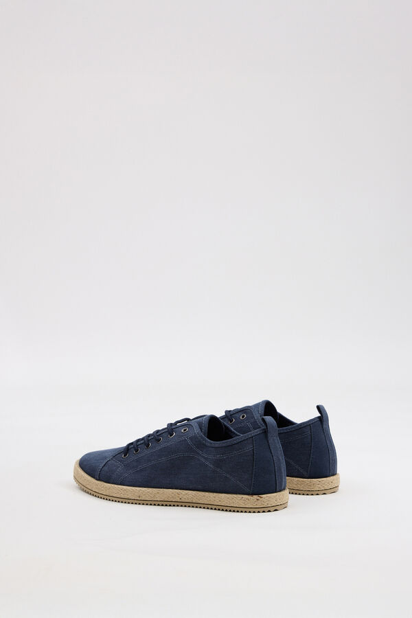 Inside Schn&uuml;r-Leinenschuhe Blau