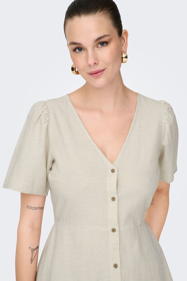 Only Short linen dress grey