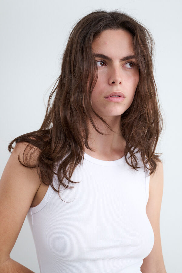 Balmohk Halterneck tank top white
