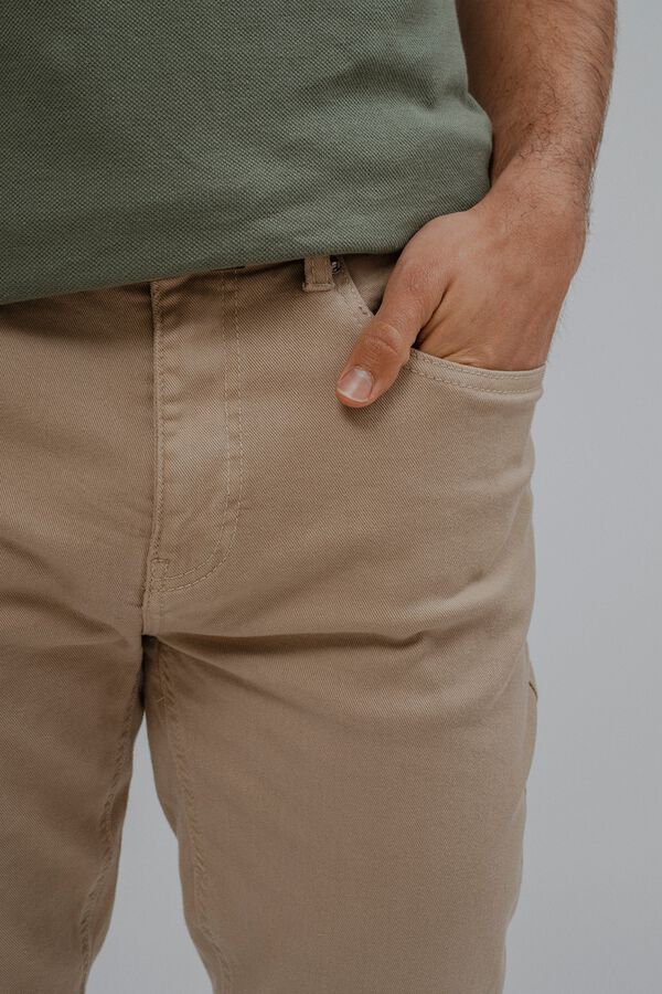 Celopman Slim fit 5-pocket trousers nude