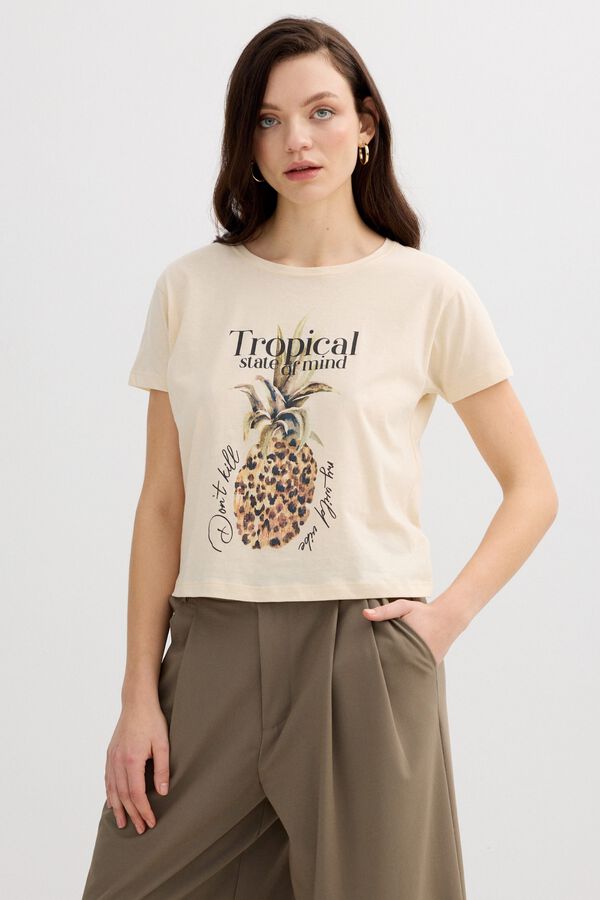 Inside Printed T-shirt brown