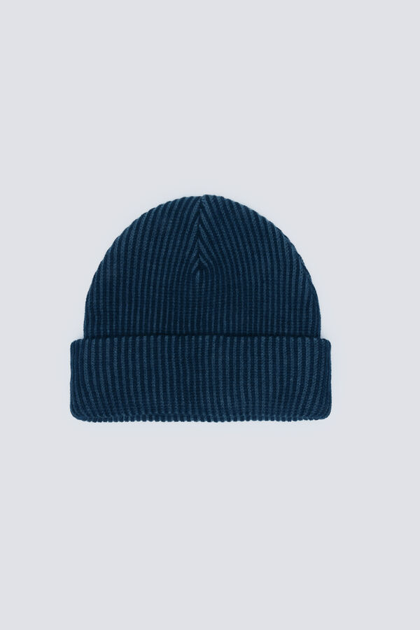 Springfield beanie ribbed beanie hat blue