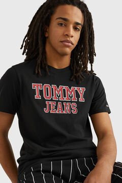 Springfield Camiseta de hombre de manga corta Tommy Jeans. negro