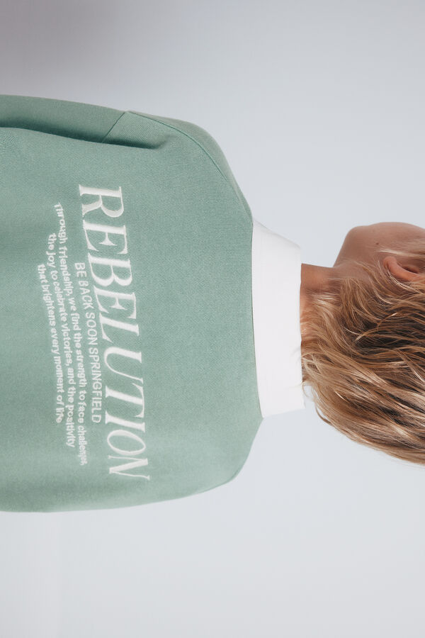 Springfield Kids Sudadera polera niño verde