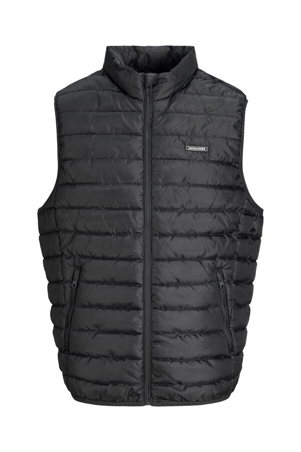 Jack & Jones Puffer gilet zip fastening grey