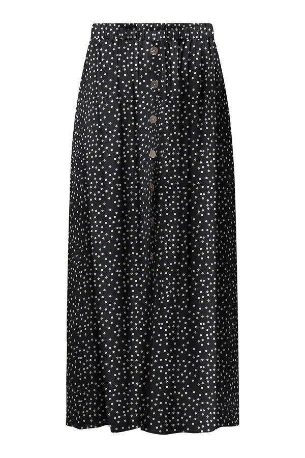 Only Falda midi con botones blanco