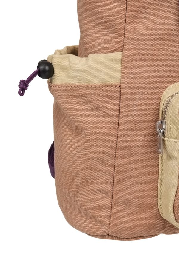 Roxy Mochila de pana con compartimentos tostado