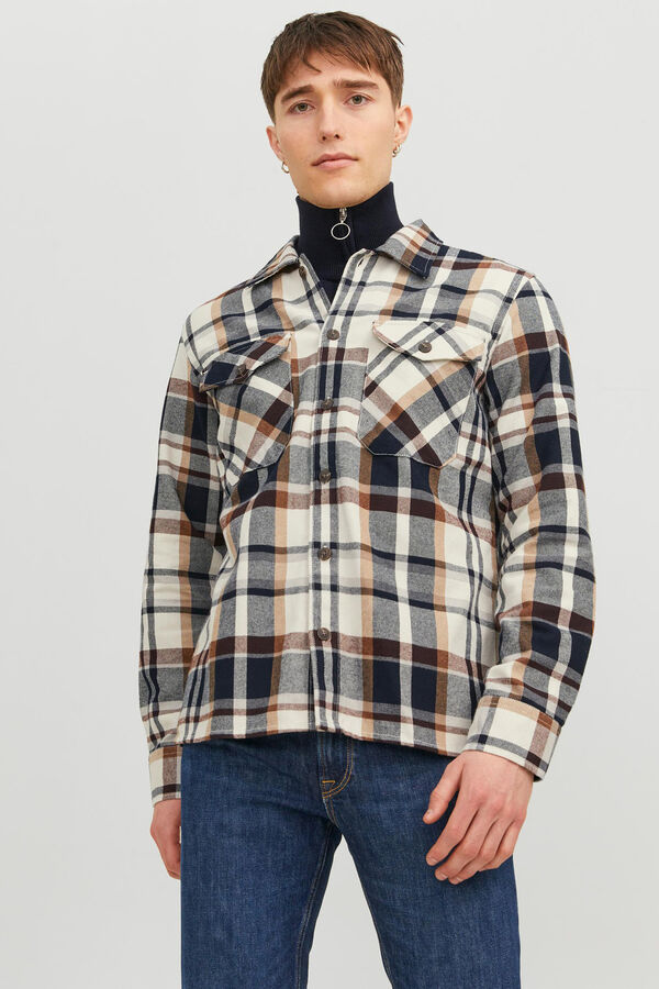 Jack & Jones Check overshirt white