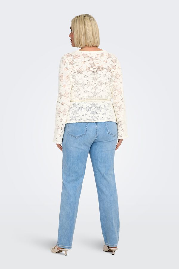 Only Carmakoma Plus size cardigan style top white