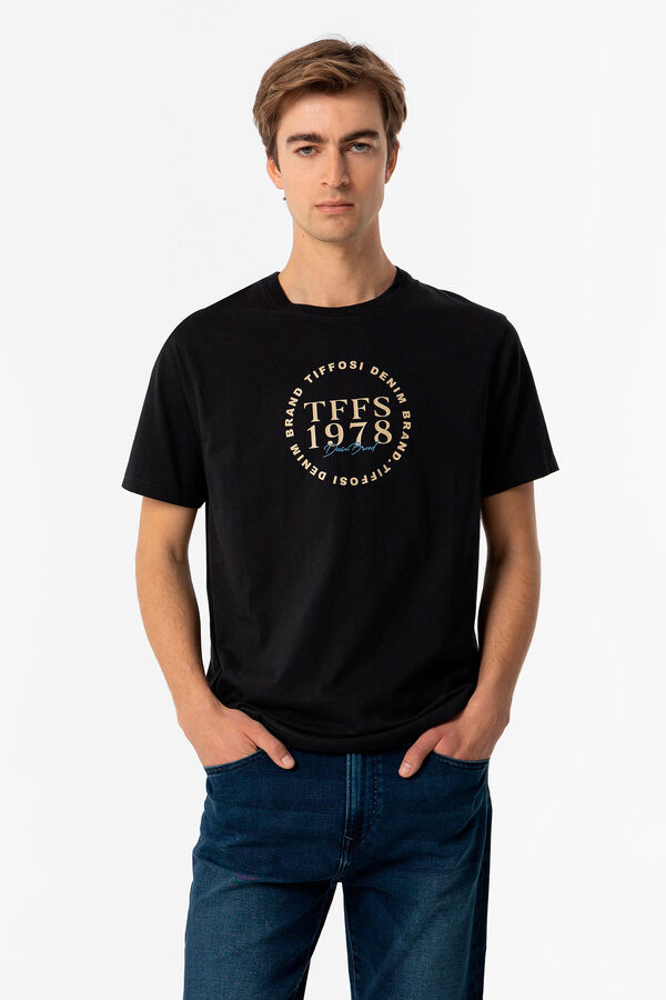 Springfield Camiseta con Estampado Frontal navy