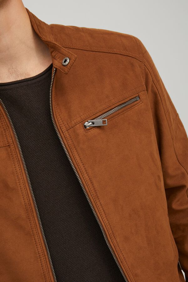 Jack & Jones Faux suede jacket nude