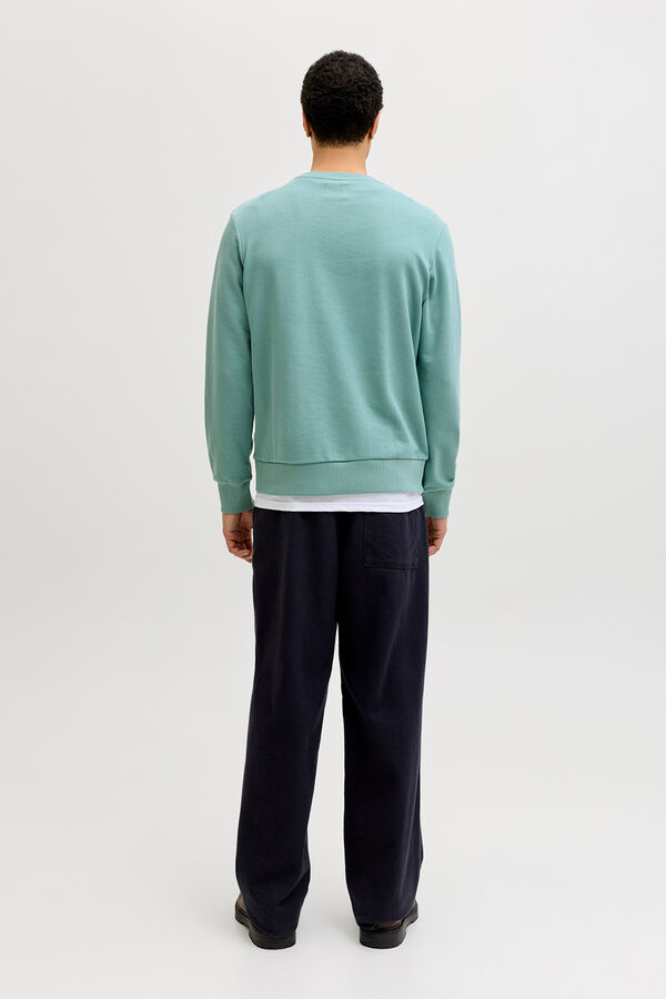 Jack & Jones Sudadera logo grande turquesa