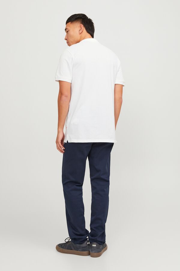 Jack & Jones Polo piqu&eacute; slim blanco