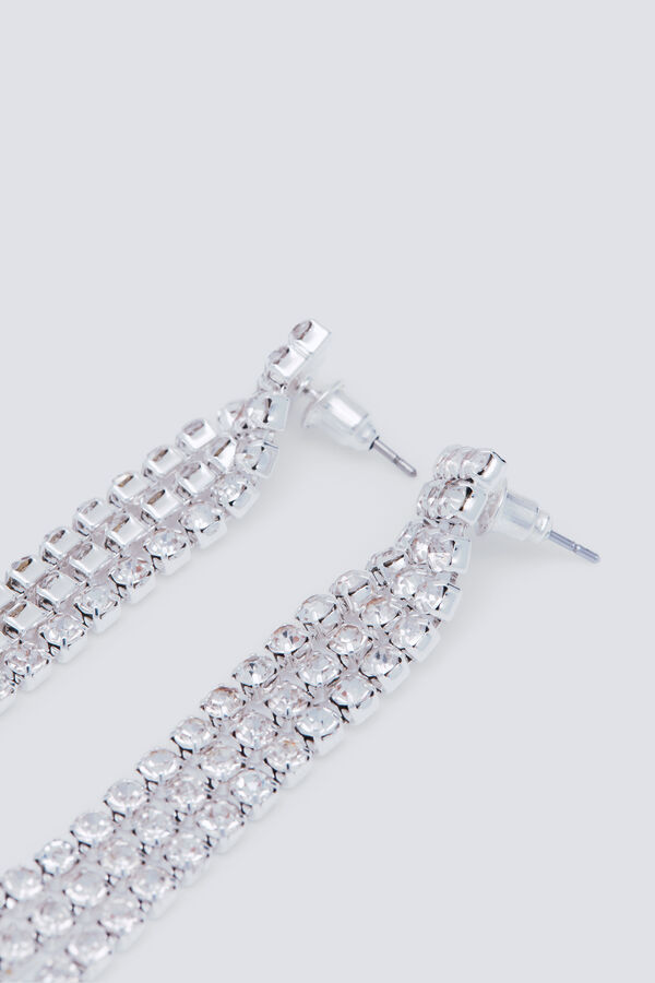 Springfield Cascade earrings with shiny stones grey