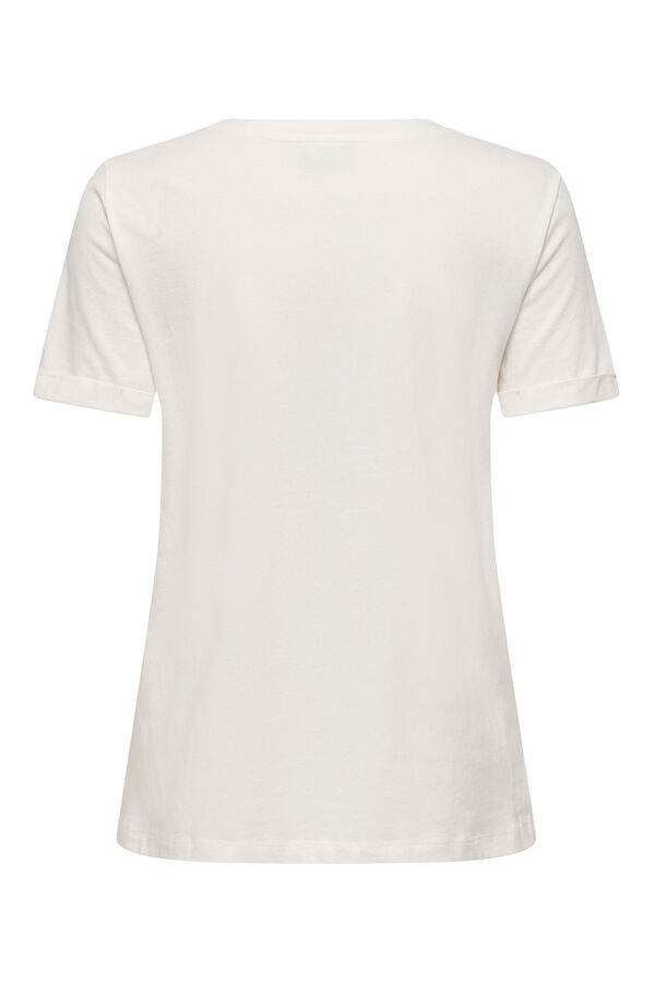 JDY Camiseta manga corta blanco