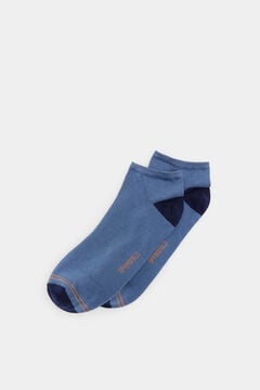 Springfield Essential contrast ankle socks indigo blue