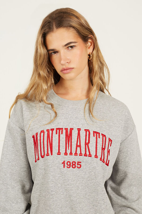 Brave Soul Sudadera con bordado gris
