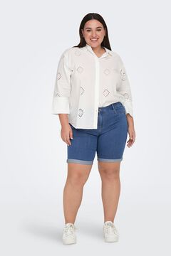 Only Carmakoma Shorts denim pitillo talla grande