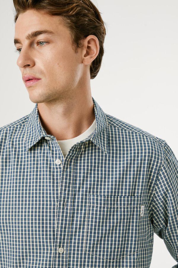 Pepe Jeans Camisa Cuadros Fit Regular azul