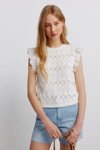 Springfield Pointelle ruffle top