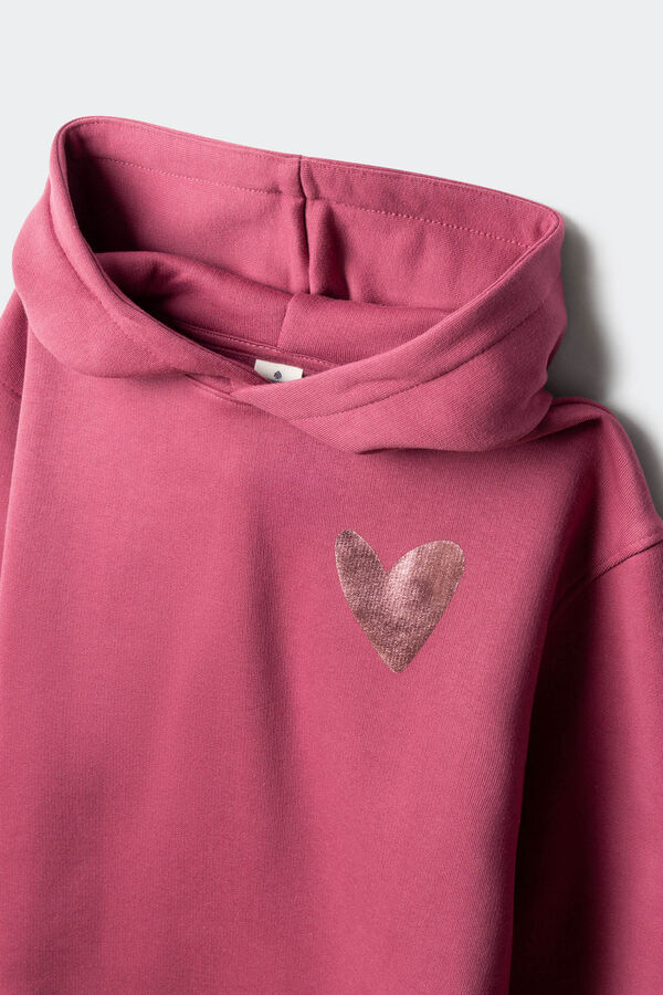 Springfield Kids Devojčica duks sa DOBRIM RASPOLOŽENjEM. Roze