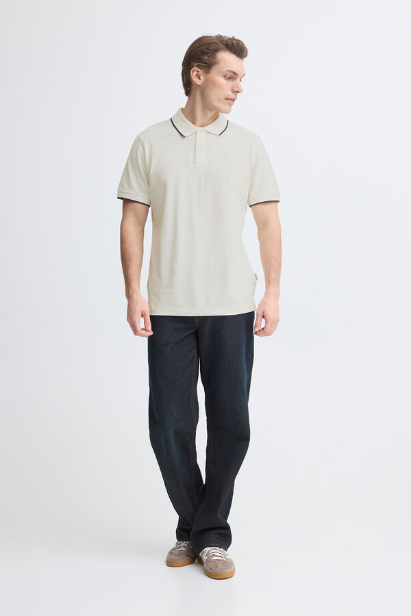 Blend Piqu&eacute; Polo Shirt white
